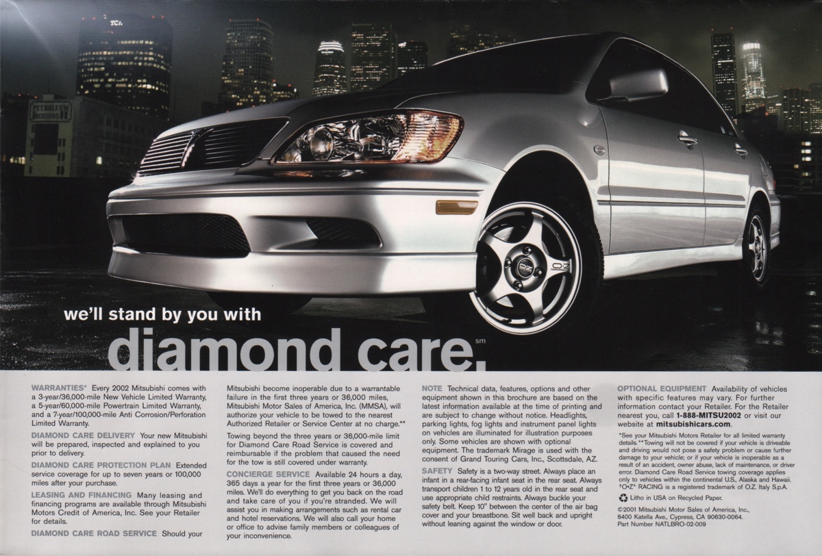 2002 Mitsubishi Full Line Brochure Page 18